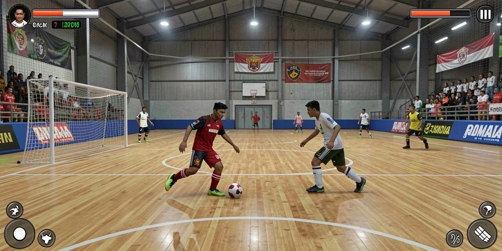 Tangkapan layar menunjukkan karakter utama dalam petualangan seru.